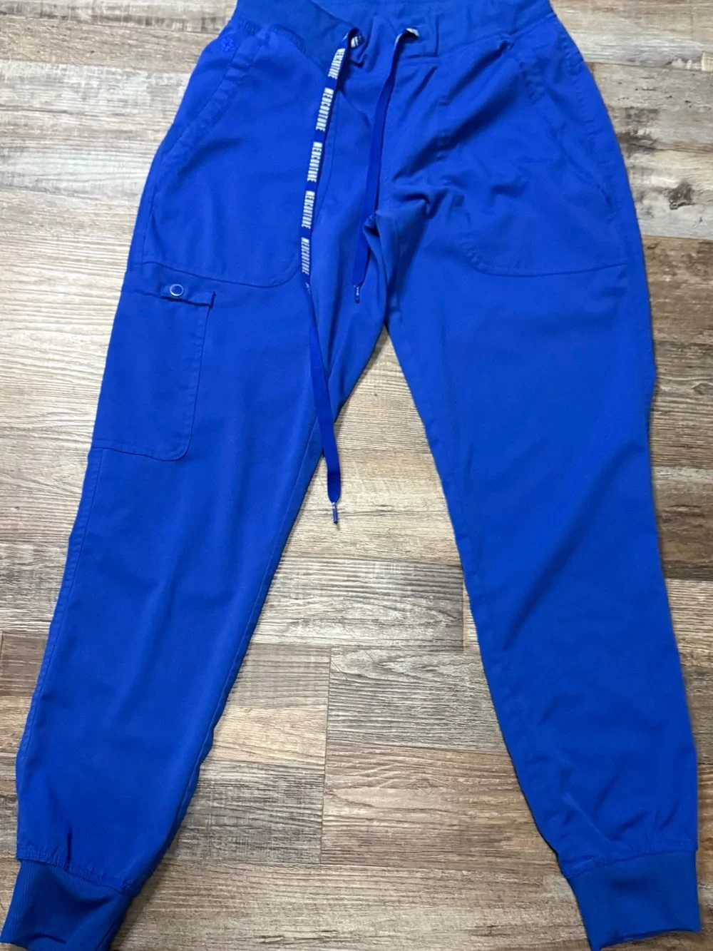 Med Couture Royal Blue Scrub Top and Pants Set